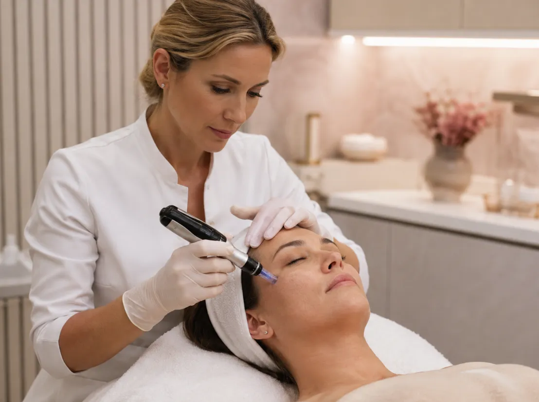 Tratament de microneedling pentru textura neuniformă a pielii în clinica Dr. Leventer